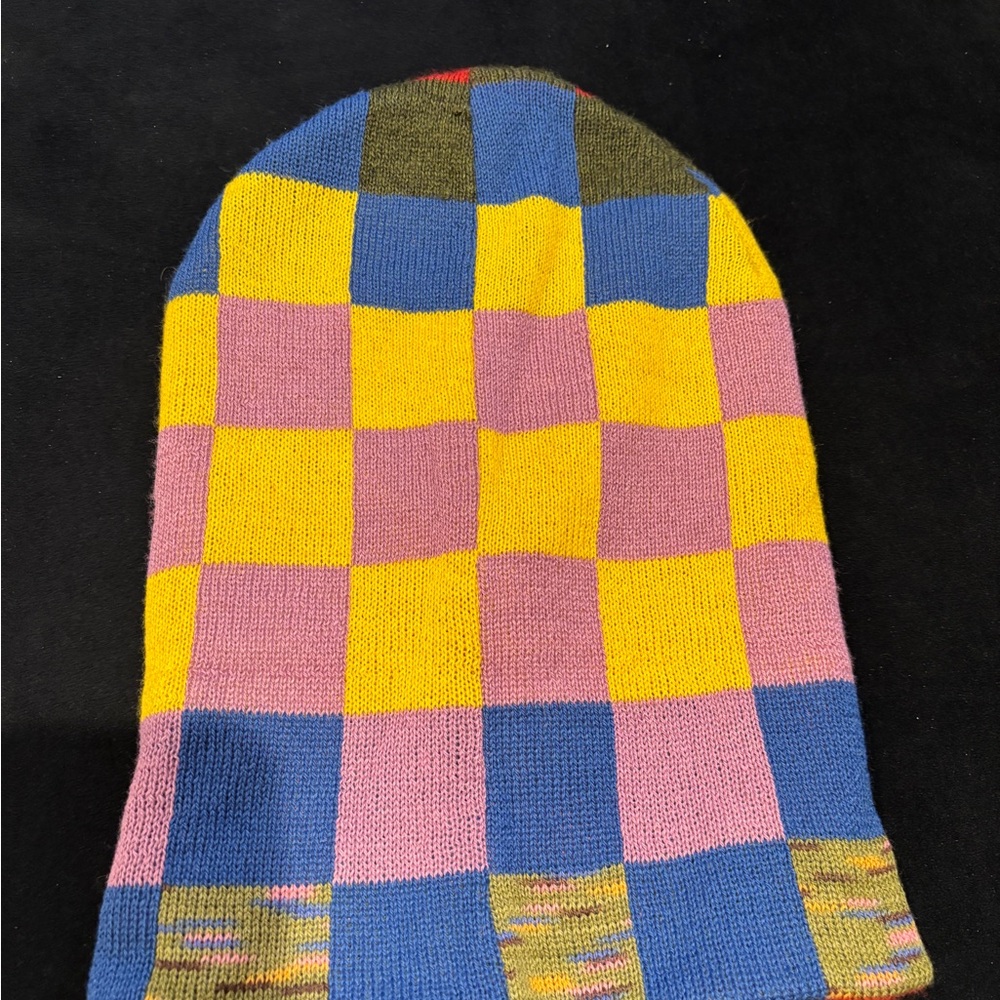 Missoni Unisex Checkered Beanie - Yellow, Pink, Blue, Green